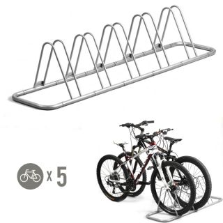 5 Bike Bicycle Floor Parking Rack Storage Stand