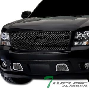 Black Luxury Mesh Front Hood Grill Grille 07 12 Chevy Tahoe Suburban Avalanche
