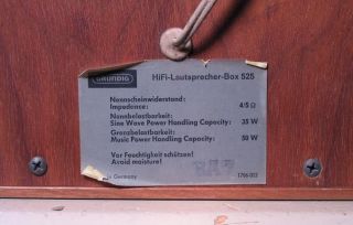 Vintage Grundig 525 Speakers Hi Fi Loudspeakers Mid Century Modern Germany