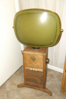 1950s Vtg Mid Century Danish Pedestal Philco Predicta TV Television Atomic