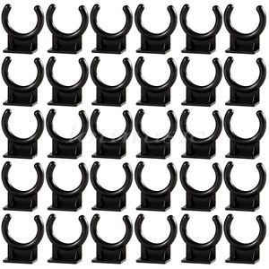 30 Black Quality Wall Mount Microphone Hook Holders Wired Mic Clip Clamp Hangers