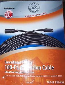 100 Feet Surveillance Camera Cable Wire Security Cord