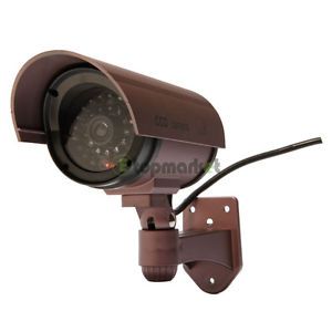 Fake LED Wireless IR Surveillance Dummy Security Camera Purple