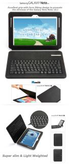 Modison Ultra Thin Wireless Bluetooth Keyboard Case for Samsung Galaxy Note 10 1