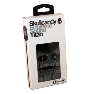 New Skullcandy Audio S2TTDY 033 Titan Mic'D MIC1 Black Earbud Stereo Headphones 802645770252