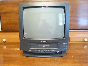 Sharp 13VT N100 13 Color Television TV VCR combo Unit Video Cassette ...