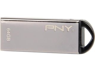 PNY 64GB Micro Metal Attache` USB 2 0 Flash Drive P FDU64G Appmt GES3 New