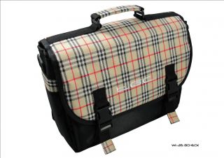 TGC Chinazo Black Check Messenger Style Carry Case Bag for HP Slate 500 Tablet