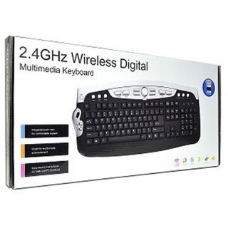 104 Key Wireless Multimedia Keyboard w Built in Scroll