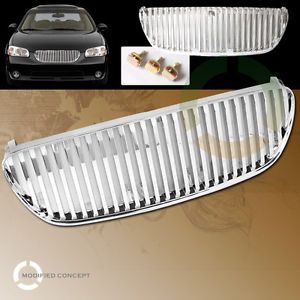 2002 2003 Nissan Maxima GXE GLE SE Vertical Front Hood Grill Grille Chrome