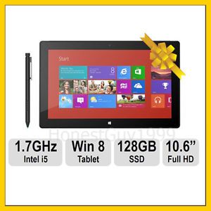 New Microsoft Surface Pro 128 GB 10 6 Windows 8 Tablet PC Laptop Ultrabook 128GB