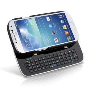 Slide Out Wireless Bluetooth Keyboard Case Samsung Galaxy S4 I9500 Black