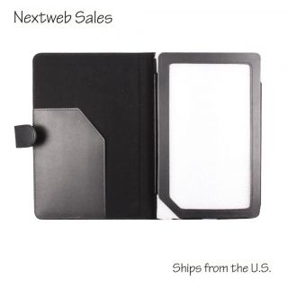 Black Leather Case Cover for Barnes Noble Nook Color