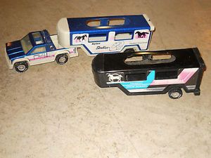 Toy Nylint 2 Horse Trailers and Truck Barbie Horses Farm Stable 5th ...