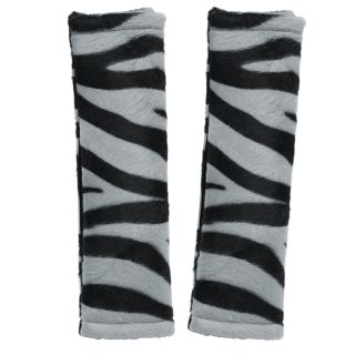 17pc Gray Zebra Tiger Animal Print Complete SUV Seat Covers Full Set Head Rest
