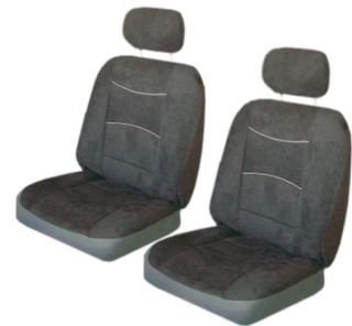 Grey Gray Eye Catching Car Truck Faux Suede Seat Covers