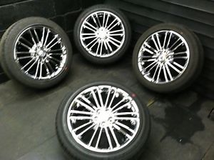 18" PVD Lincoln MKZ Factory 2013 Wheels Rims Goodyear Tires TPMS Caps