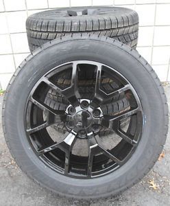 20" GMC Yukon Sierra Brand New 2014 Factory Style Black Wheels Goodyear Tires