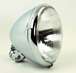 6 5" Chrome Headlamp Headlight Assembly Harley Springer Bobber Chopper Custom