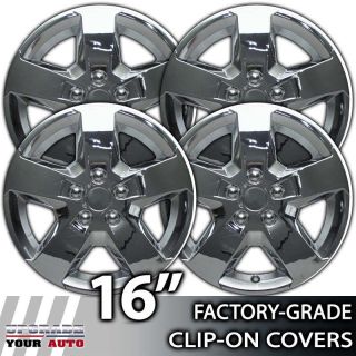 2007 2010 Chevy Malibu 16" Chrome Clip on Hubcap Covers