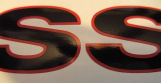 SS Decals Camaro Set X2 Pair Black Red 3 Sizes New