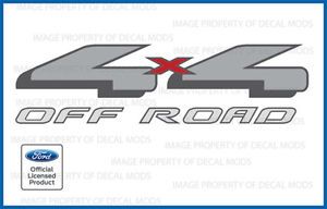 04 08 Ford 4x4 Off Road Decals Stickers F Truck Bed Red Offroad Gray Side