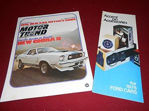 1976 Ford Mustang Cobra II Brochure '76 Ford Accessories Catalog 2 for 1