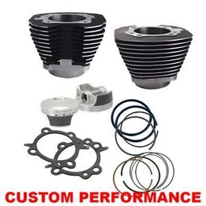 S s 97" inch Cylinder Piston Big Bore Kit Harley Twin Cam 88 Black New