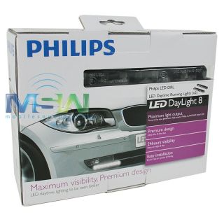 Genuine Philips® Daylight 8 Automotive LED Car Daytime Running Lights DRL Pair