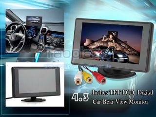 4 3" TFT LCD Digital Car Monitor Rear View Backup for Car VCD DVD GPS Camera