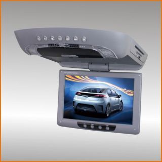 TView T128DVFDGR Gray 12" Car Flipdown Overhead Monitor Screen w DVD Player