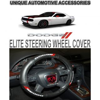 New 1 Piece Dodge Elite Premium Steering Wheel Cover for Car Van Truck Universal