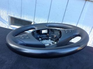 BMW E60 E61 E63 E64 Complete Round Leather Steering Wheel Sport Black Trim