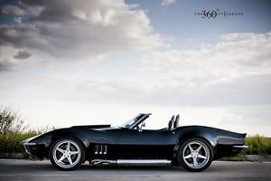 Chevy C3 Corvette Convertible on 360 Forged Wheels HD Poster Print Multi Sizes
