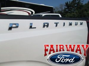 F 150 F 250 F 350 Genuine Ford Parts Platinum Bedside Chrome Emblem Decal