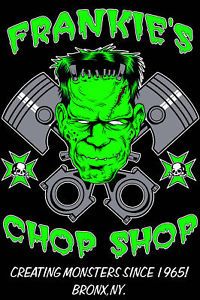 Frankenstein Custom Graphic T Shirt Rockabilly Rat Hot Rod Garage