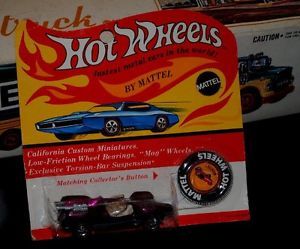 Vintage 1960s Hot Wheels Redline Car Purple Mantis Nice Card Mint Car