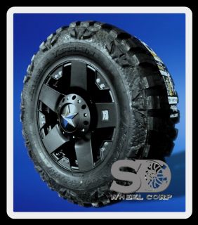 18" Wheels Rims XD Rockstar Matte Black w 33x12 50x18 Nitto Mud Grappler Tires