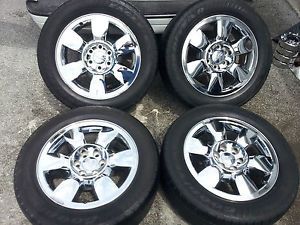 20" GMC Yukon Sierra Denali Chevy Tahoe Silverado Chrome Wheels Tires 18 22