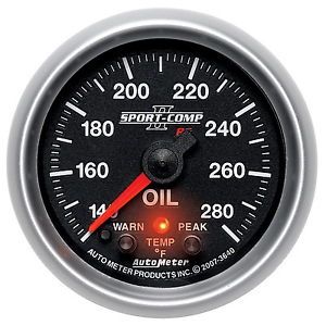 Auto Meter 3640 Sport Comp PC Oil Temperature Gauge