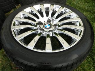 19" BMW Factory 7 Series Wheels 740 750 760 F01 F02 Tires Sport Chrome