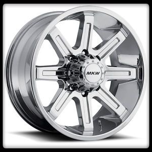 18" MKW Off Road M88 Chrome Rims Nitto LT295 70 18 Terra Grappler Wheels Tires