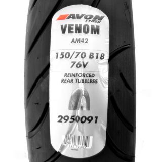 Rear 150 70 B18 76V AM42 Tire Avon Tires Tubeless Venom x Wheel Rim for Harley