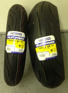 New Michelin Pilot Power Motorcycle Tires Sz Front 120 70 R17 Rear 180 55 R 17