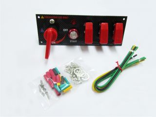 Racing Push Start Button Competition Carbon Switch Panel CW Cut Off