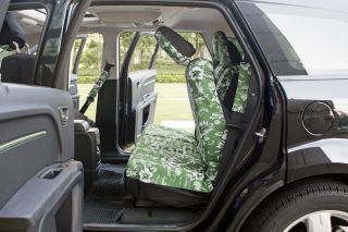 17pc Set Hawaii Gray Auto Car Hawaii Seat Covers Free Wheel Belt Pad Head Rests