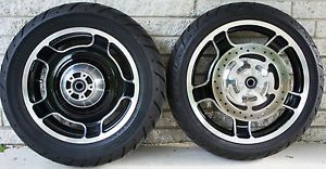 Used 2012 FLHX Street Glide Harley Davidson Wheels Set 18" F 16" R Dunlop Tires