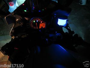 Blue LED Motorcycle Accent String Light Glow Neon Custom Brake Reservoir Lite N