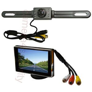 Car Rear View Vehicle Video Camera 3 5'' LCD Monitor