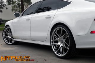 22" Ace Mesh 7 Wheels Silver Audi A7 S7 Mesh 7 Staggered Set 20 21 Concave